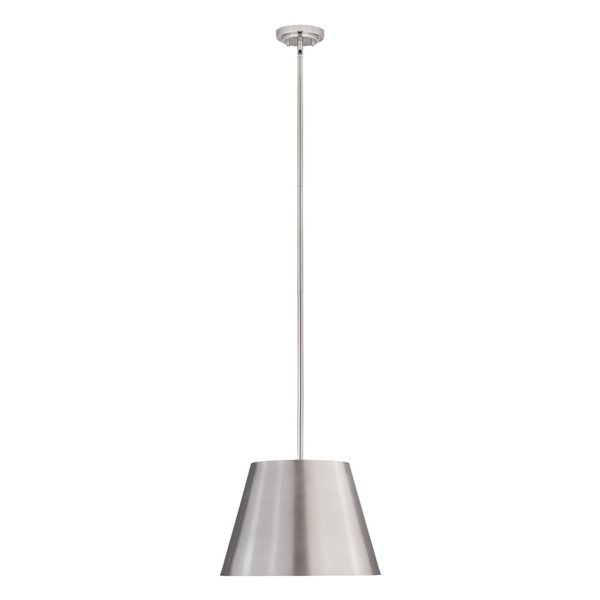 Z-Lite Lilly Brushed Nickel 1-Light Dome Pendant Light