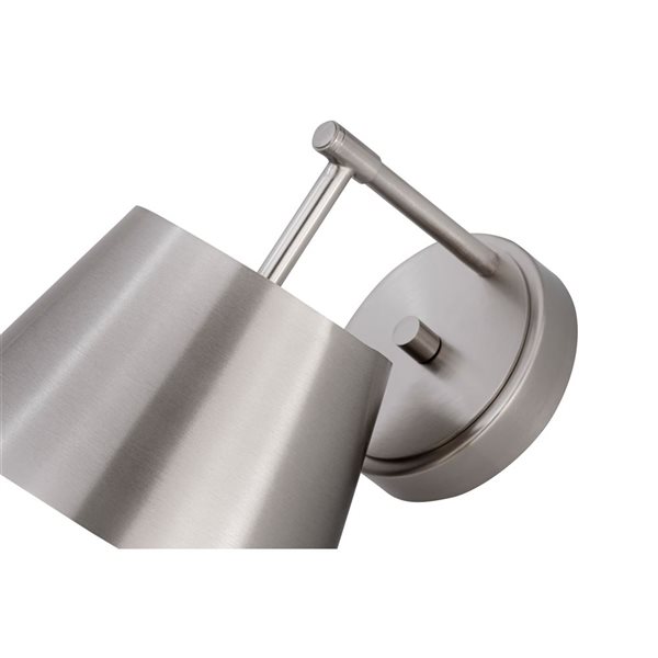 Z-Lite Lilly 8-in Brushed Nickel 1-Light Wall Sconce