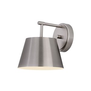 Z-Lite Lilly 8-in Brushed Nickel 1-Light Wall Sconce