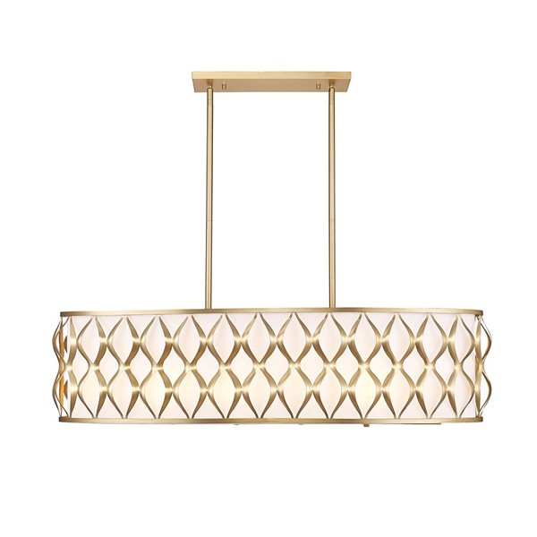 Z-Lite Harden Modern Gold 10-Light Linear Chandelier