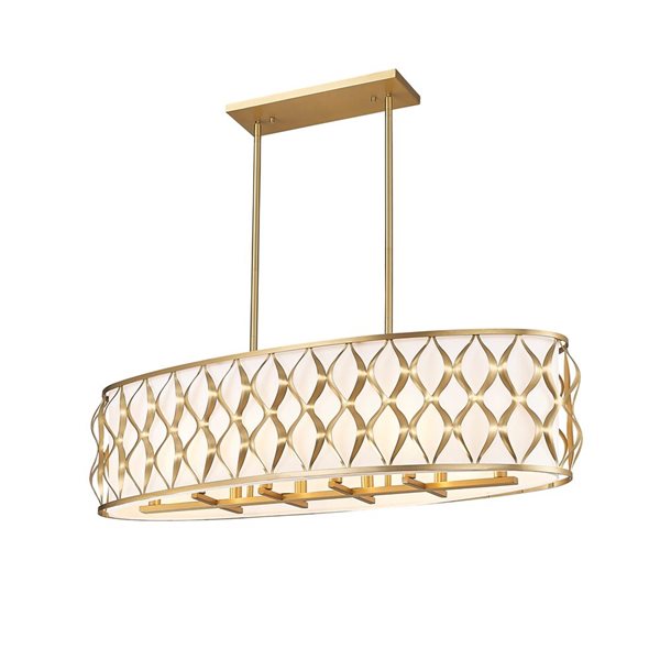 Z-Lite Harden Modern Gold 10-Light Linear Chandelier