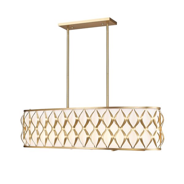 Z-Lite Harden Modern Gold 10-Light Linear Chandelier