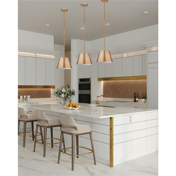 Z-Lite Lilly Modern Gold 1-Light Dome Pendant Light