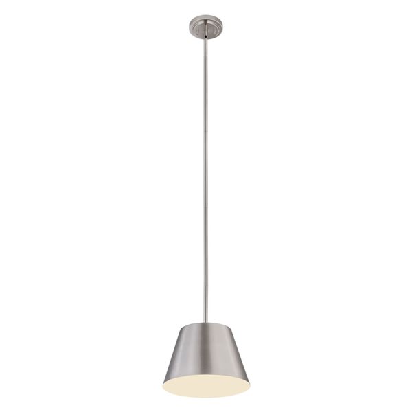 Z-Lite Lilly Brushed Nickel 1-Light Dome Pendant Light