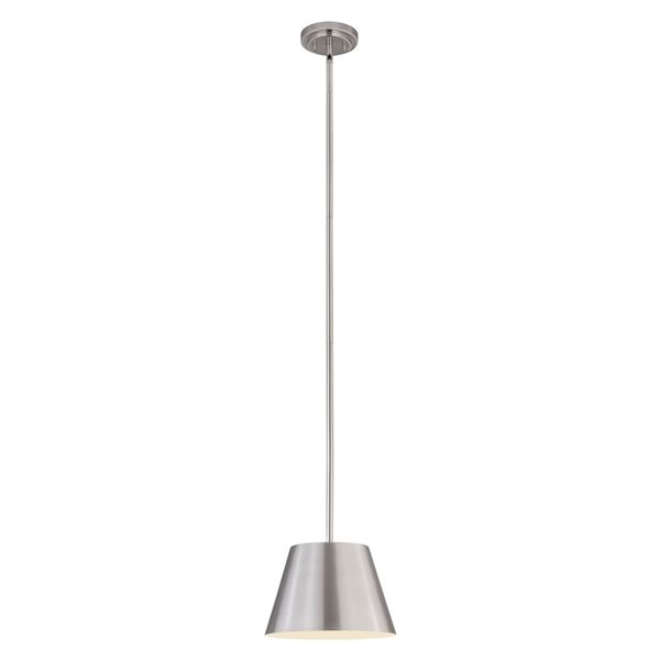 Z-Lite Lilly Brushed Nickel 1-Light Dome Pendant Light