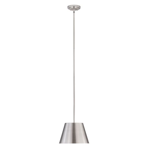 Z-Lite Lilly Brushed Nickel 1-Light Dome Pendant Light