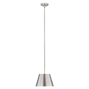 Z-Lite Lilly Brushed Nickel 1-Light Dome Pendant Light