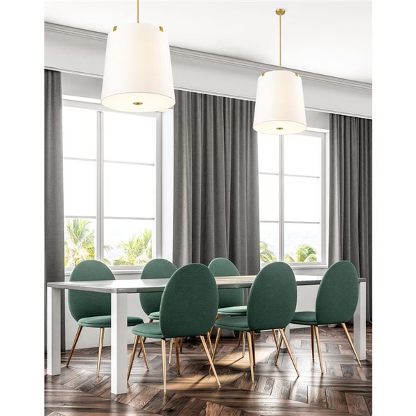 Z-Lite Weston Modern Gold 6-Light Drum Pendant Light
