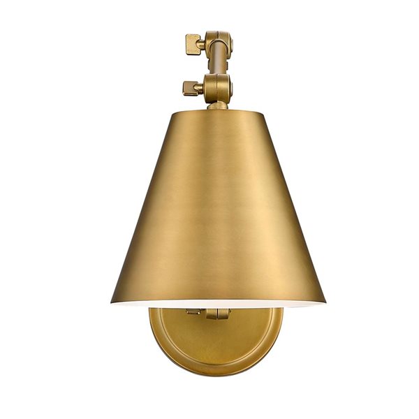 Z-Lite Regent 7.5-in Rubbed Brass 1-Light Wall Sconce