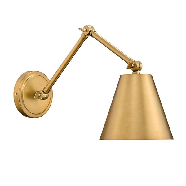 Z-Lite Regent 7.5-in Rubbed Brass 1-Light Wall Sconce