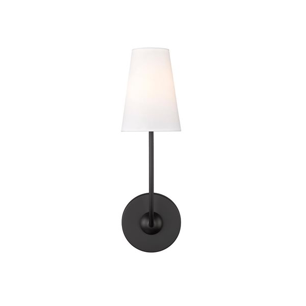 Z-Lite Shannon 5.25-in Matte Black 1-Light Wall Sconce