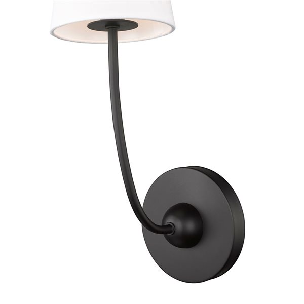 Z-Lite Shannon 5.25-in Matte Black 1-Light Wall Sconce