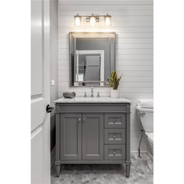 Z-Lite Grayson Brushed Nickel 3-Light Vanity Light