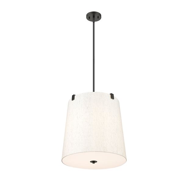 Z-Lite Weston Matte Black 5-Light Drum Pendant Light