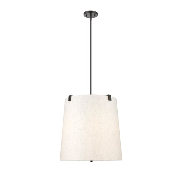 Z-Lite Weston Matte Black 5-Light Drum Pendant Light