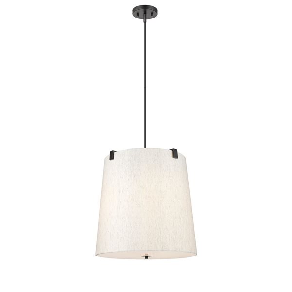 Z-Lite Weston Matte Black 5-Light Drum Pendant Light