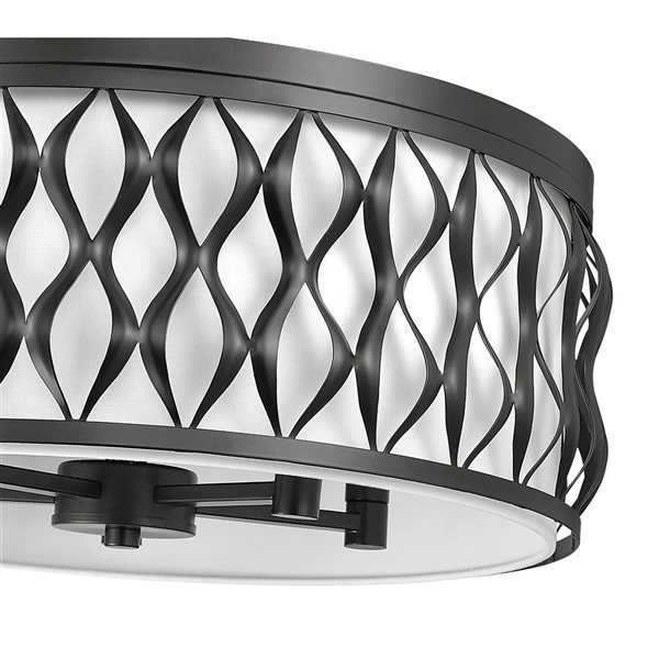 Z-Lite Harden 20.25 Matte Black 5-Light Flush Mount Light