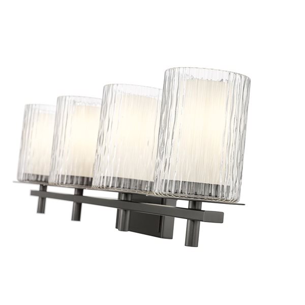 Z-Lite Grayson Matte Black 4-Light Vanity Light