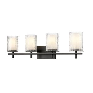 Z-Lite Grayson Matte Black 4-Light Vanity Light