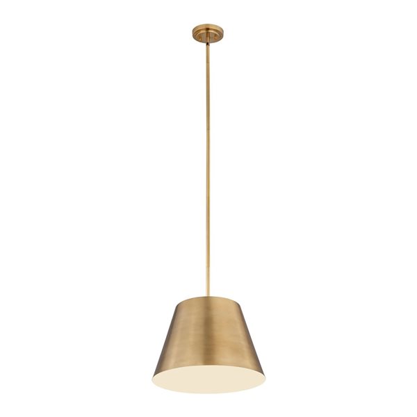 Z-Lite Lilly Rubbed Brass 1-Light Dome Pendant Light