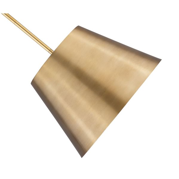 Z-Lite Lilly Rubbed Brass 1-Light Dome Pendant Light