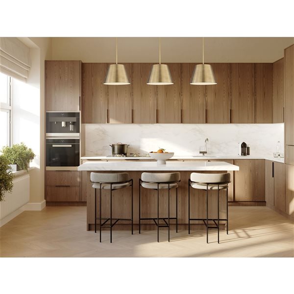 Z-Lite Lilly Rubbed Brass 1-Light Dome Pendant Light