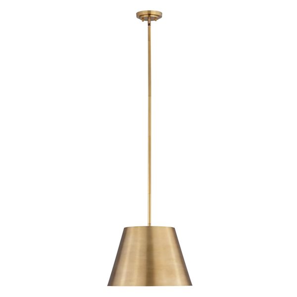 Z-Lite Lilly Rubbed Brass 1-Light Dome Pendant Light