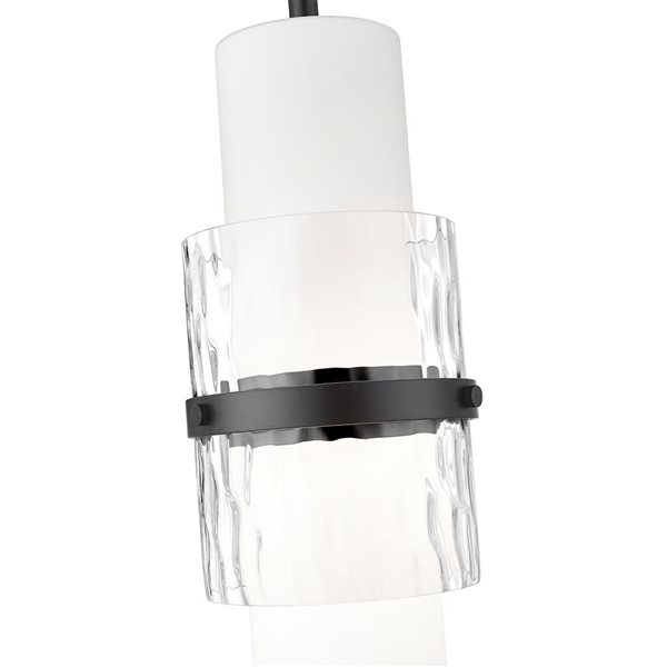 Z-Lite Cayden Matte Black 1-Light Cylinder Pendant Light 1946P-MB