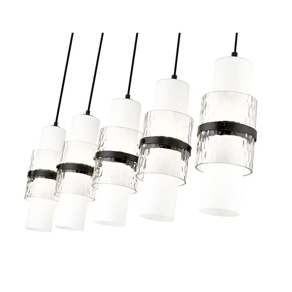 Z-Lite Cayden Matte Black 5-Light Linear Chandelier