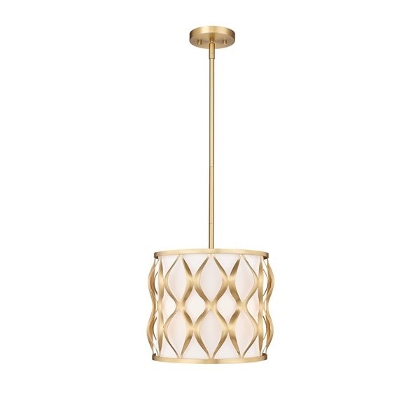 Z-Lite Harden Modern Gold 3-Light Drum Pendant Light