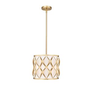 Z-Lite Harden Modern Gold 3-Light Drum Pendant Light