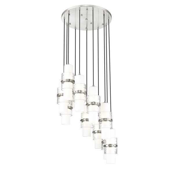 Z-Lite Cayden Brushed Nickel 11-Light Tiered Chandelier