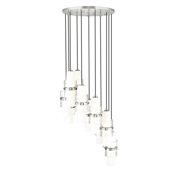 Z-Lite Cayden Brushed Nickel 11-Light Tiered Chandelier