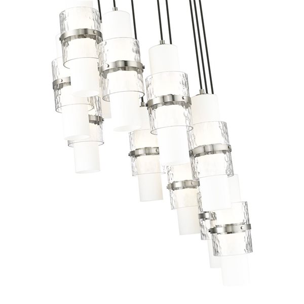 Z-Lite Cayden Brushed Nickel 11-Light Tiered Chandelier