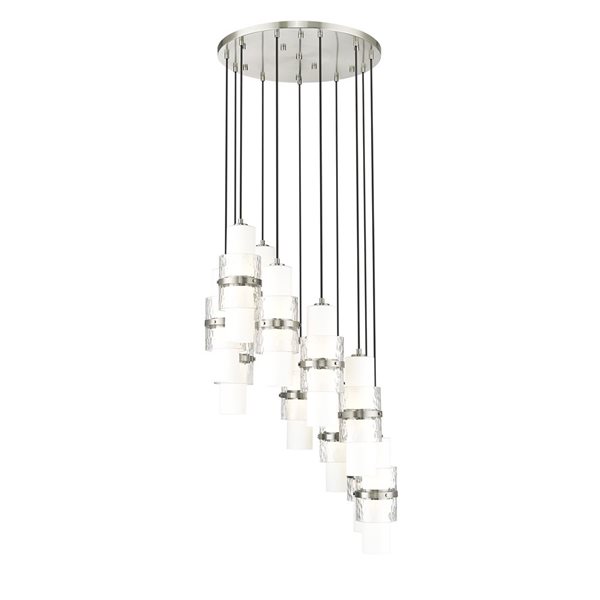 Z-Lite Cayden Brushed Nickel 11-Light Tiered Chandelier