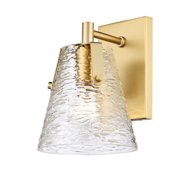 Z-Lite Analia 6.5-in Modern Gold 1-Light Wall Sconce