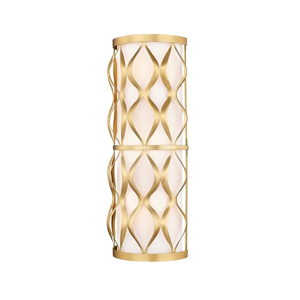 Z-Lite Harden 8-in Modern Gold 3-Light Wall Sconce