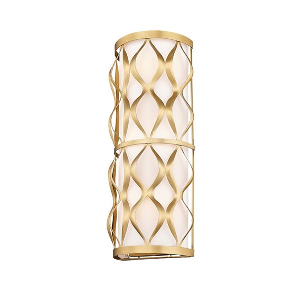 Z-Lite Harden 8-in Modern Gold 3-Light Wall Sconce