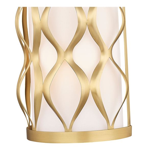 Z-Lite Harden 8-in Modern Gold 3-Light Wall Sconce