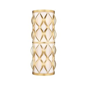 Z-Lite Harden 8-in Modern Gold 3-Light Wall Sconce