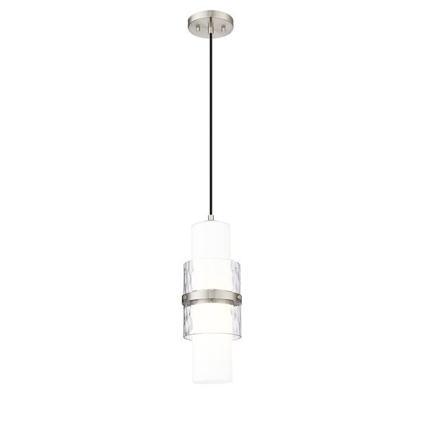 Z-Lite Cayden Brushed Nickel 1-Light Cylinder Pendant Light