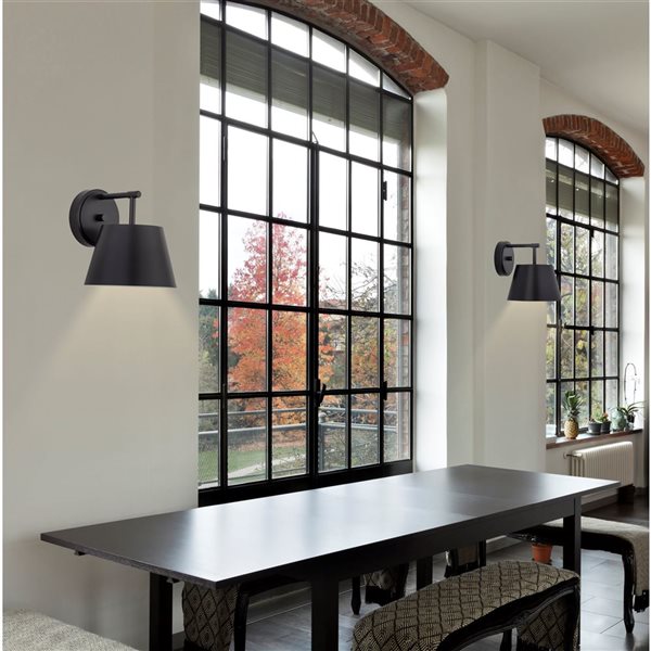Z-Lite Lilly 8-in Matte Black 1-Light Wall Sconce 2307-1S-MB | RONA