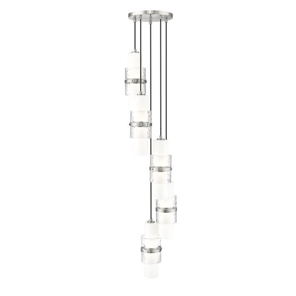 Z-Lite Cayden Brushed Nickel 5-Light Tiered Chandelier 1946P