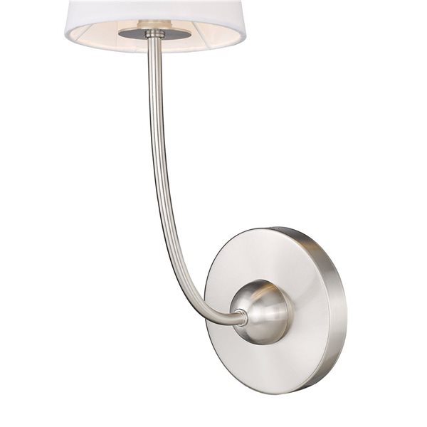 Z-Lite Shannon 5.25-in Brushed Nickel 1-Light Wall Sconce