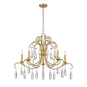 Z-Lite Amara Gilded Gold 5-Light Tiered Chandelier