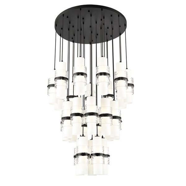 Z-Lite Cayden Matte Black 27-Light Tiered Chandelier