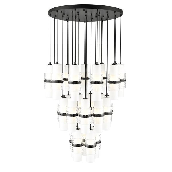 Z-Lite Cayden Matte Black 27-Light Tiered Chandelier