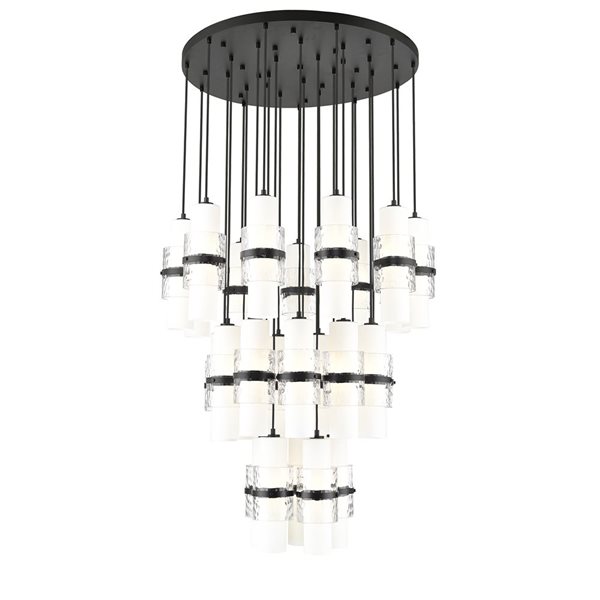 Z-Lite Cayden Matte Black 27-Light Tiered Chandelier