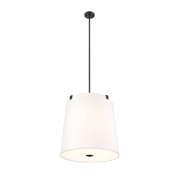 Z-Lite Weston Matte Black 6-Light Drum Pendant Light