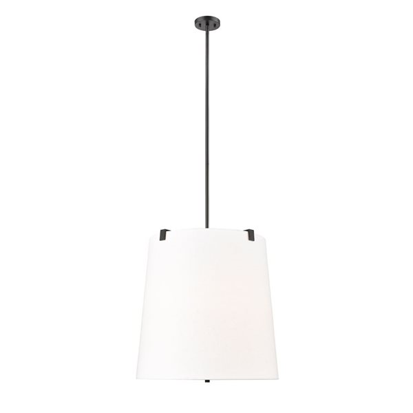 Z-Lite Weston Matte Black 6-Light Drum Pendant Light